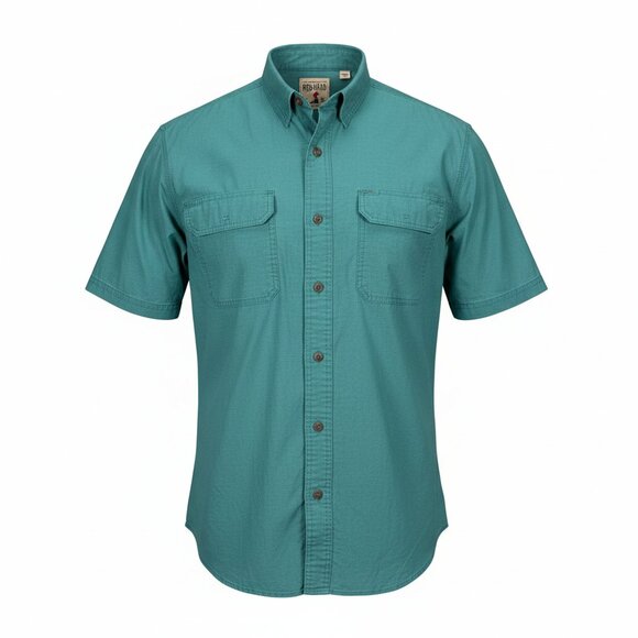 RedHead Other - RedHead Brand Co. Men’s Short Sleeve Button-Down Shirt – XL Turquoise Green